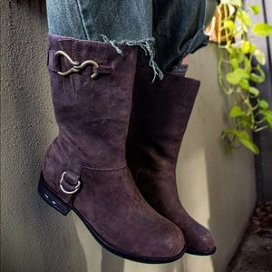 Cole Haan Air Tantivy Brown Leather Biker Boot